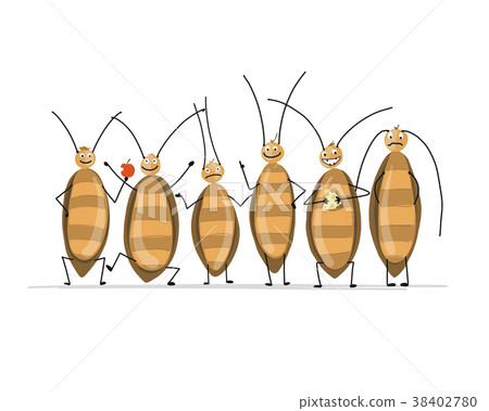 Funny cockroaches for your design Funny cockroaches for your design 38402780