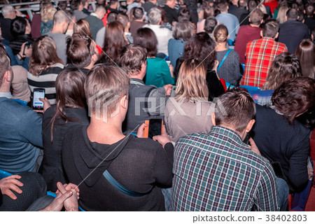 rear view of the audience at business conference 38402803