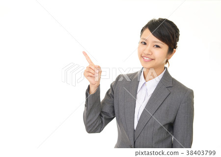 Instruct smile business woman Instruct smile business woman 38403799