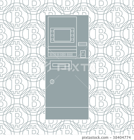 Stylized icon of a colored automatic teller 38404774