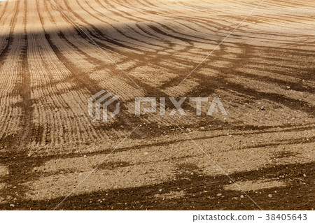 plowed soil 38405643
