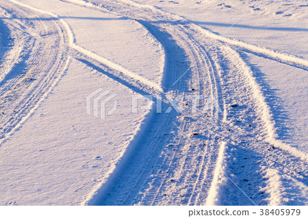 snowy road, winter snowy road, winter 38405979