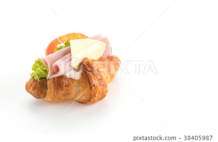 cheese and ham croissant cheese and ham croissant 38405987