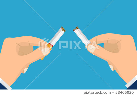 Stop smoking with human hands 38406020