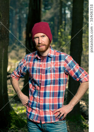 portrait of a serious man with a beard portrait of a serious man with a beard 38406358