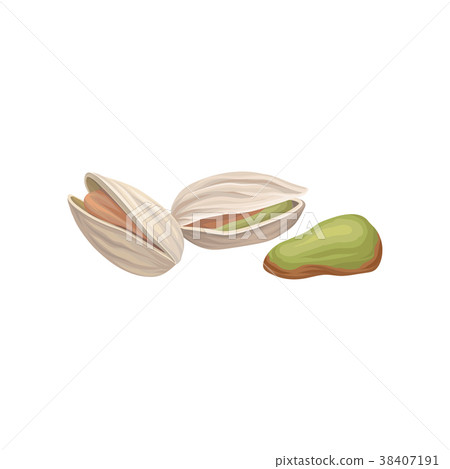 Pistachio nuts one peeled kernel, two in hard 38407191