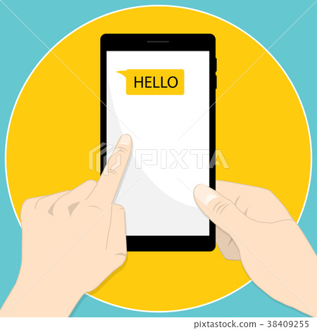 smart phone, message, hand 38409255
