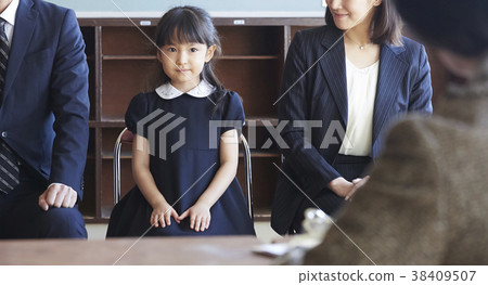 Children who take an interview for the exam Children who take an interview for the exam 38409507