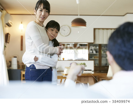 Angry father and mother and daughter Angry father and mother and daughter 38409974