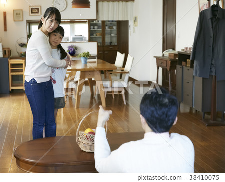 Angry father and mother and daughter Angry father and mother and daughter 38410075