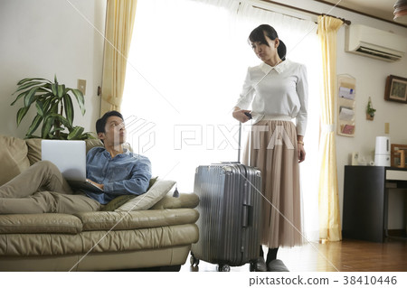 Wife going out home Wife going out home 38410446