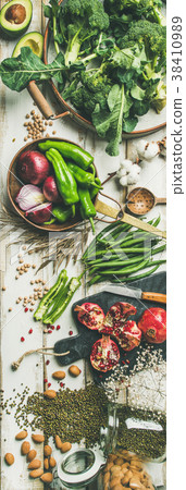 Winter vegetarian food cooking ingredients over Winter vegetarian food cooking ingredients over 38410989