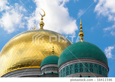 Domes of Cathedral Mosque in Moscow Russia 38411596