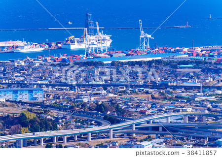 [靜岡縣]靜岡市清水區街道·港口·高速公路 38411857