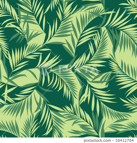 Tropical Leaf Pattern Stock Illustration