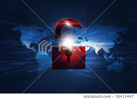 Coding Red Lock - Stock Illustration [38413447] - PIXTA