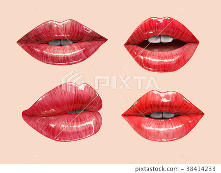 Red lips set 38414233
