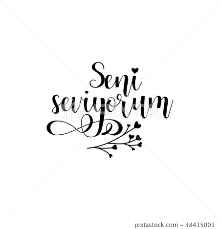 Seni Seviyorum Turkish Translation I Love You Stock