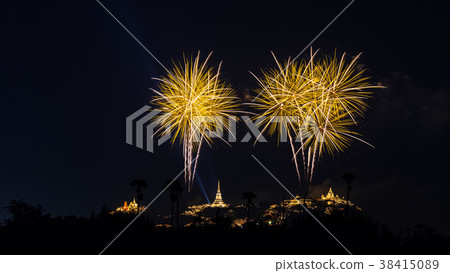 colorful fireworks on Khao wang 38415089
