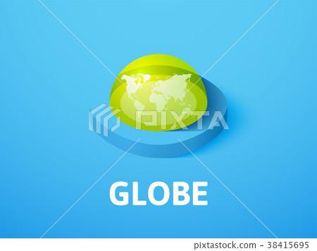 Globe isometric icon, isolated on color background 38415695