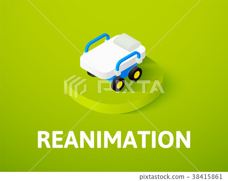Reanimation isometric icon, isolated on color - Stock Illustration ...
