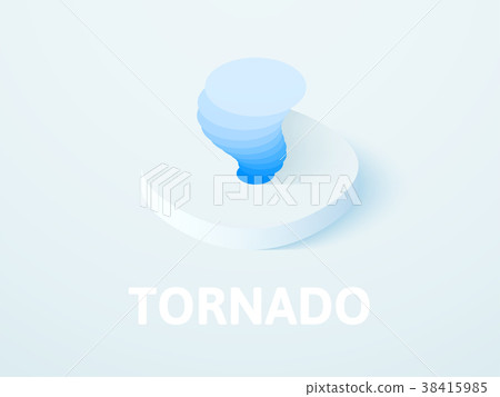 Tornado isometric icon, isolated on color - Stock Illustration ...