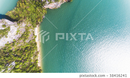 Aerial view of island  38416241