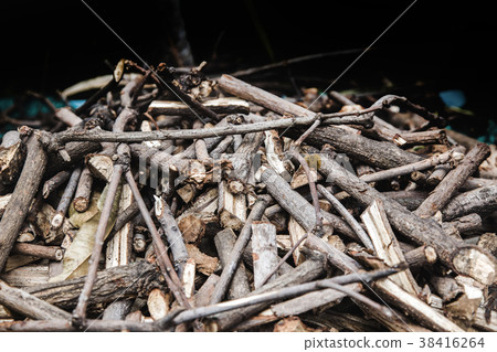 dry wood for burn in cool night 38416264