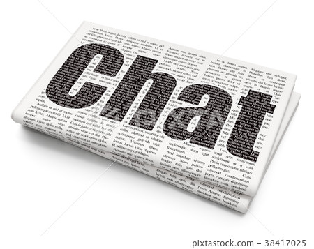 Web design concept: Chat on Newspaper background Web design concept: Chat on Newspaper background 38417025