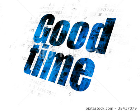 Time concept: Good Time on Digital background Time concept: Good Time on Digital background 38417079