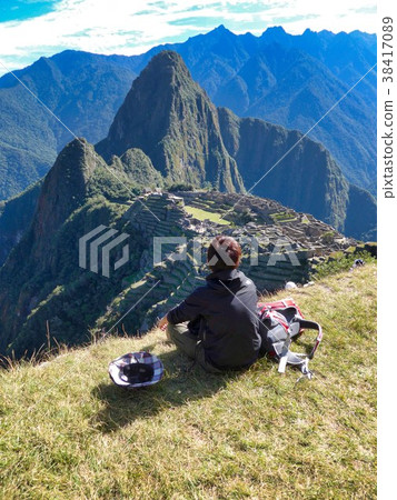 A short pause over Machu Picchu ruins A short pause over Machu Picchu ruins 38417089