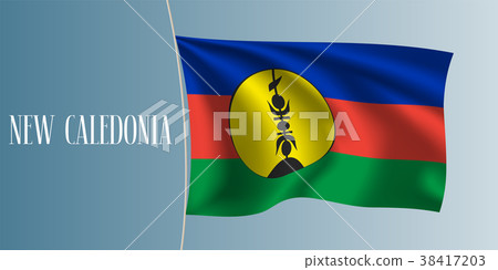 New Caledonia waving flag vector illustration New Caledonia waving flag vector illustration 38417203