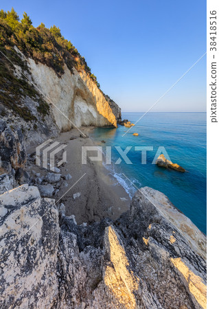 little beach near Agios Nikitas. Lefkada, Greece little beach near Agios Nikitas. Lefkada, Greece 38418516