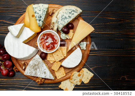 Various types of cheese - parmesan, brie Various types of cheese - parmesan, brie 38418552