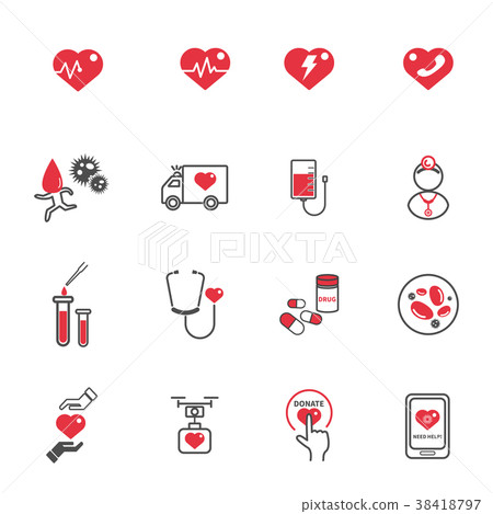 Heart medical icon. Healthcare and Technology Heart medical icon. Healthcare and Technology 38418797