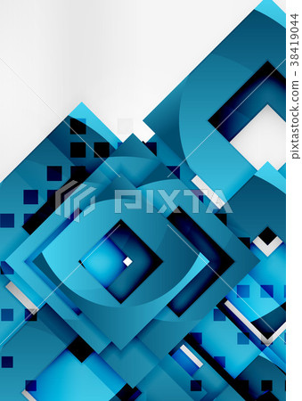 Squares geometric object in light 3d space Squares geometric object in light 3d space 38419044