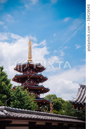Five storey Japanese pagoda Kawasaki Daishi Temple Five storey Japanese pagoda Kawasaki Daishi Temple 38419048