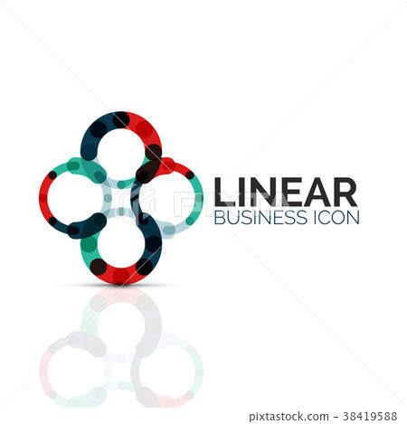 Abstract flower or star, linear thin line icon Abstract flower or star, linear thin line icon 38419588