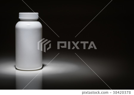 Blank White Bottle Ready For Text Under Spot Light 38420378