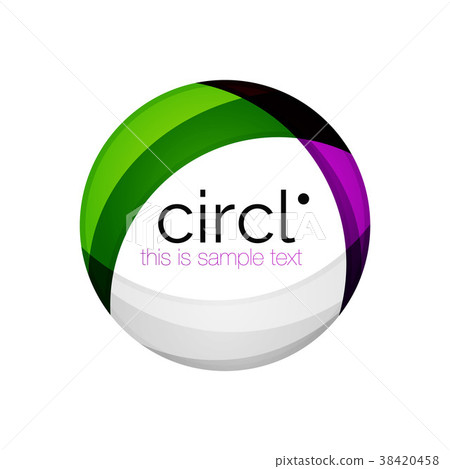 Clean professional colorful circle business icon 38420458