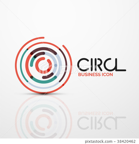 Abstract swirl lines symbol, circle logo icon Abstract swirl lines symbol, circle logo icon 38420462
