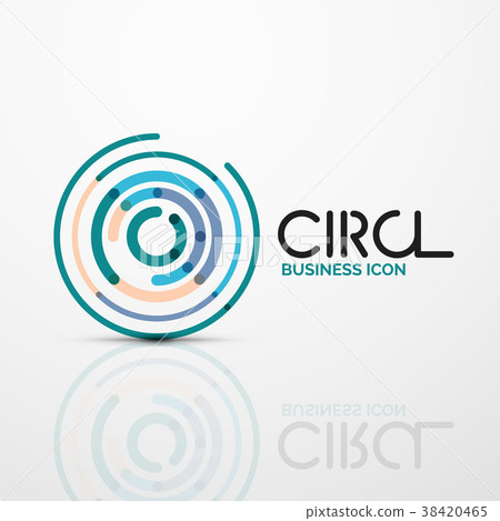 Abstract swirl lines symbol, circle logo icon 38420465