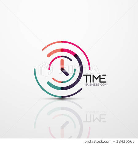 Vector abstract logo idea, time concept or clock 38420565