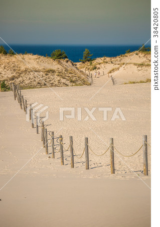 The dunes of the Slowinski national park in Poland 38420805