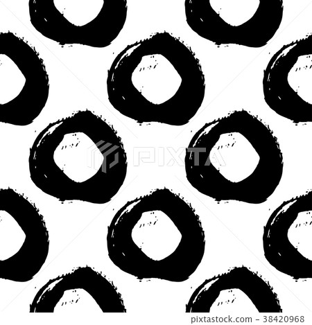 Hand drawn brush ink grunge black and white 38420968
