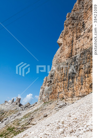 Sass Pordoi south face (2952 m)in Gruppo del Sella 38421089