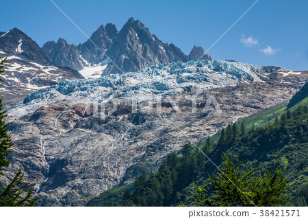 Glacier du Tour on the french swiss border  38421571