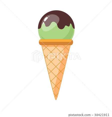 Set of cartoon style ice cream. 38421911