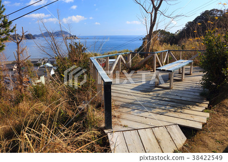 Dewa Island (Tebajima) "Important Traditional Building Group Conservation Area", Fishing Village Village from the Wood Deck Observatory, Tsushima and Oshima Dewa Island (Tebajima) "Important Traditional Building Group Conservation Area", Fishing Village Village from the Wood Deck Observatory, Tsushima and Oshima 38422549