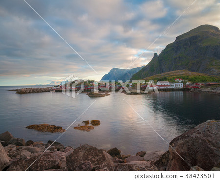 Fishing Village of Tind in Lofoten. Fishing Village of Tind in Lofoten. 38423501